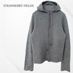 ストロベリーフィールズ　パーカー　リブニット　グレー