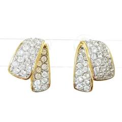 スワロフスキー♥イヤリング ゴールド 立体 クリップ 美品 SWAROVSKI