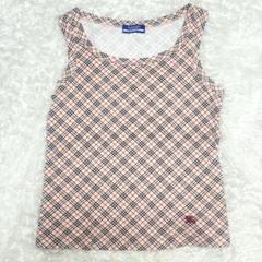 バーバリーブルーレーベル タンクトップ ホルターネック ノバチェック 黒 ピンク バーバリー ブルーレーベル ノバチェック ホルターネック タンク