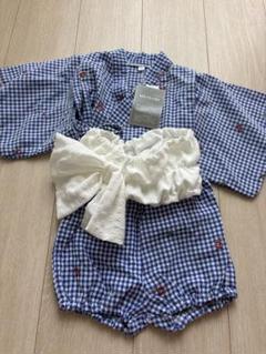 新品　甚平　アサガオ刺繍