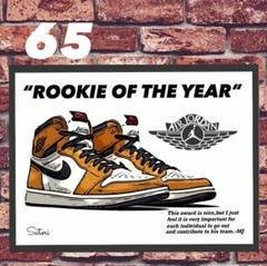 AIR JORDAN 1 ルーキーオブザイヤー コミックシューズポスター 額付き