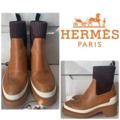 74】エルメス HERMES ブーティー ショートブーツ サイドジップ 美品 ...