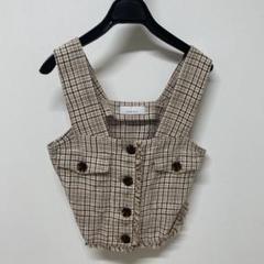PHEENY  キャミソール　チェック pheenyのチェックキャミソールトップス - メルカリ