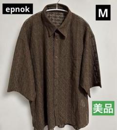 epnok エプノック レースシアールーズシャツ ブラウン Mサイズ