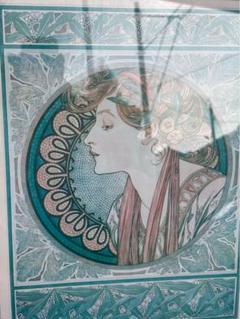 Mucha 1901 青緑色の人物画 Mucha 1901 青緑色の人物画 - メルカリ
