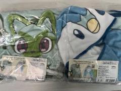 Ｅ賞ポンチョブランケット　ポケモン　ニャオハ　ポッチャマ ポケモンコレクション 一番くじ E賞ポンチョブランケット