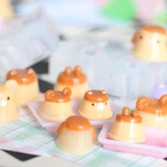 #0328シリコンモールド　動物プリン　ミニチュア　スイーツ　立体型　レジン