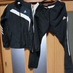 adidas ジャージ上下セット 黒/白