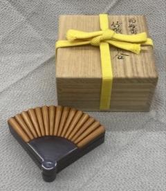 B435b「而妙斎好 竹張扇面香合」鈴木光入作 共箱 平安 香道具 茶道具 B435b「而妙斎好 竹張扇面香合」鈴木光入作 共箱 平安 香道具