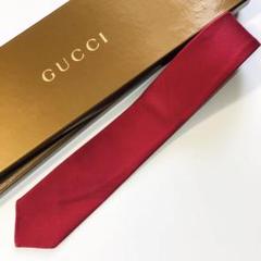 GUCCI ネクタイ レッド無地