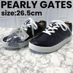 【タグ付未使用品】PEARLY GATES ゴルフシューズ ネイビー スニーカー タグ付未使用品】PEARLY GATES ゴルフシューズ ネイビー