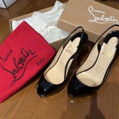 ルブタン　厚底　オープントゥ　ハイヒール　パンプス　サンダル　37.5