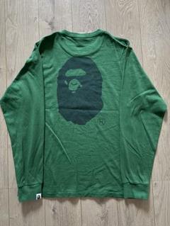 A BATHING APE Green longTshirt バックプリント