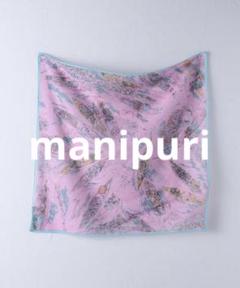新品未使用⭐︎Manipuri マニプリ　人気大盤スカーフ セール 30%OFF】【manipuri/ マニプリ】レザー付きシルク