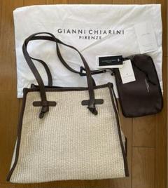 【GIANNI CHIARINI】Marcella レザー ラフィア トートバッグ GIANNI CHIARINI ジャンニキアリーニ トートバッグ MARCELLA M