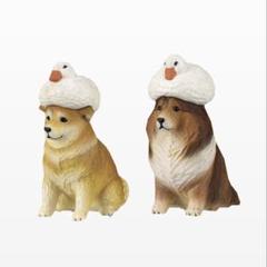 [2点セット]アヒルと犬　柴犬（赤柴）　シェットランド・シープドッグ
