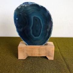 石　青　鑑賞石　インテリア　瑪瑙