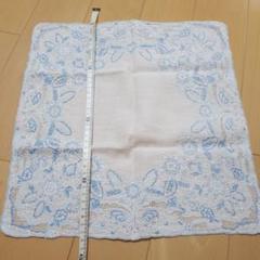 薄い青と紫の刺繍ハンカチ　　汕頭ハンカチ　未使用品　オマケ付き♥ 薄い青と紫の刺繍ハンカチ汕頭ハンカチ未使用品オマケ付き♥