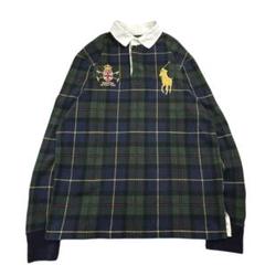 Polo by Ralph Lauren 長袖 ポロシャツ　繍　緑　青　黄　L Polo by Ralph Lauren 長袖 ポロシャツ 繍 緑 青 黄 L - メルカリ