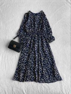NATURAL BEAUTY BASIC アニマルドットプリント ワンピース M