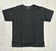 夏服　新品未開封TシャツVネック　半袖　シンプル　エスニック　アジアン　グレー