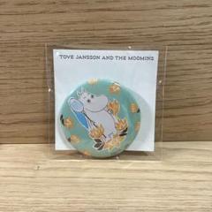 【新品未使用】トーベとムーミン展　moomin 缶バッジ　ムーミン　緑