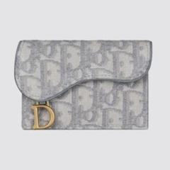 【最終値下げ】Dior Saddle Bloom カードホルダー名刺入れ グレー 最終値下げ】Dior Saddle Bloom カードホルダー名刺入れ グレー