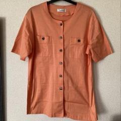 【新品】カットソーブラウス　羽織り　オレンジ