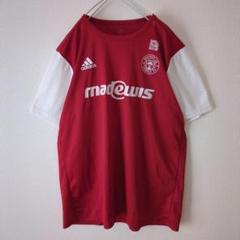 アディダス adidas ゲームシャツ Tシャツ サッカー 赤 白 スポーツ