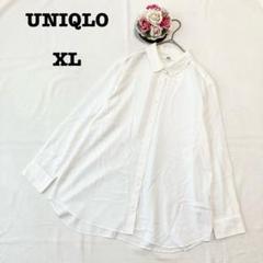 UNIQLO ユニクロ　レディース　レーヨンブラウス　長袖　XL ゆったり　白
