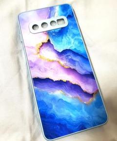 送料込・GALAXY S10 スマホケース 大理石風模様 マーブル スマホカバー