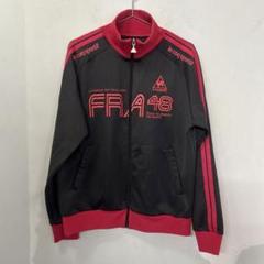 ルコック刺繍ロゴ フランス国旗レッドカラージャージトラックジャケットデサント社製 ルコック刺繍ロゴ フランス国旗レッドカラージャージトラック