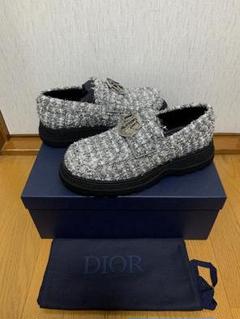 43 新品 24ss DIOR Buffalo ローファー カナージュ ツイード