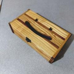 木製ストライプティッシュボックス