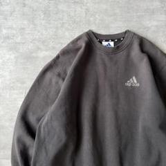 もらって嬉しい出産祝い ワイドシルエット、フェード感】adidas刺繍ロゴ古着スウェット トップス