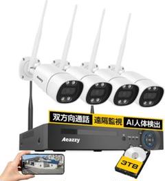 Aeazzy 防犯カメラ 4台セット 3TBストレージ　さくら Aeazzy 防犯カメラ 4台セット 3TBストレージ さくら様専用