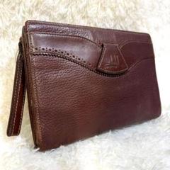 dunhill ダンヒル ロゴ型押しレザークラッチバック セカンドバッグ 革鞄