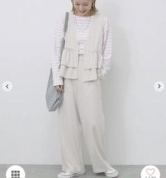 サマンサモスモスブルー　ペプラムベスト、ストレートパンツ(セットアップ)のサムネイル