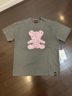 ダブルスタンダードクロージング今季レース刺繍ピンクベアTシャツ