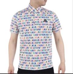 adidas マルチカラープリント 半袖ボタンダウン　ゴルフウェア　2XL