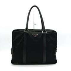 【PRADA】ビジネスバッグ 三角ロゴプレート ナイロン ブラック