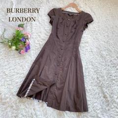 BURBERRY LONDONバーバリーブラウンシャツワンピースノバチェック