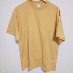 Tシャツ メンズ 半袖 コットン 無地 カジュアル 黄色　Мサイズ