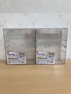 【新品未使用】ダイソー　壁にも付けられる　ディスプレイケース　3段　2個セット