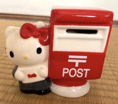 srpハローキティ　郵便ポストかけるくん貯金箱　陶器 ハローキティ＋郵便ポスト 陶器製貯金箱 1976年 キティちゃん