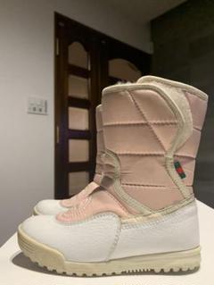 グッチ GUCCI ブーツ ムートンブーツ ムートン カーフレザー キッズ 32 グッチ GUCCI ブーツ ムートンブーツ ムートン カーフレザー