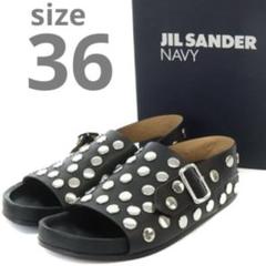 【美品 】JIL SANDER NAVY ジルサンダー サンダル　36 JIL SANDER NAVY(ジルサンダーネイビー) / サンダル/36/ブラック