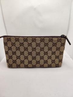 【レア品•美品】GUCCI GGパターン ポーチ ベージュ GUCCI GGパターン ベージュ ポーチ - メルカリ