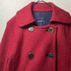 トゥモローランドコレクション　カシミヤ混　ステンカラーコート　レッド　３８ トゥモローランドコレクションカシミヤ混ステンカラーコート