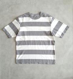 ユニクロ　UNIQLO ボーダー　Tシャツ グレー　S